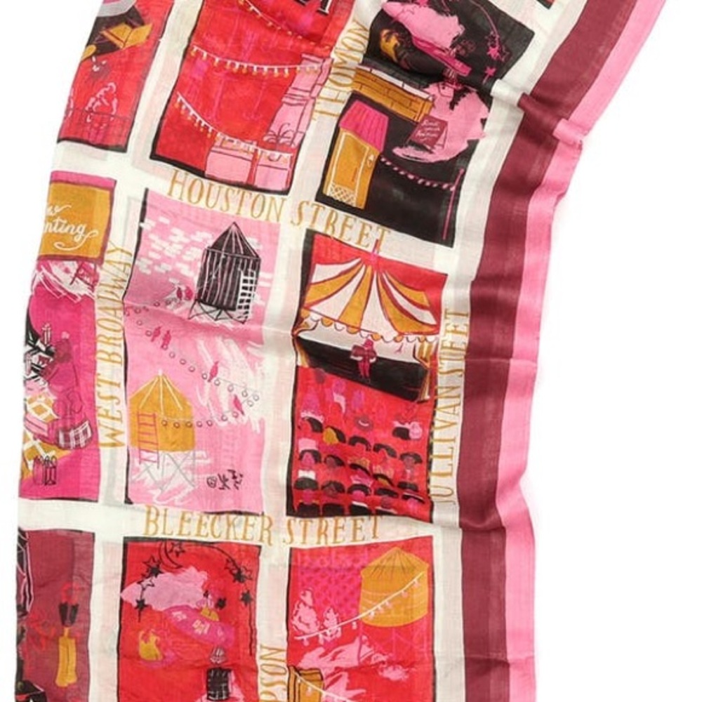 โ ๏ธ Kate Spade New York Women's Holiday Rooftops Oblong Scarf ๐โ ๏ธ - Picture 5 of 10